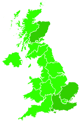 Click on a region for air pollution levels for 21/10/2023