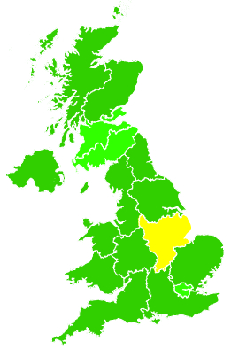 Click on a region for air pollution levels for 21/10/2026