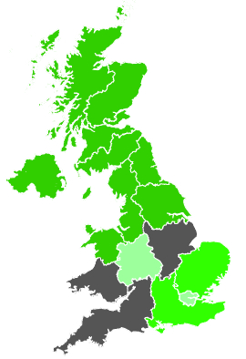 Click on a region for air pollution levels for 21/11/1987