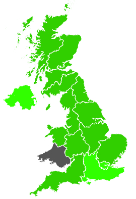 Click on a region for air pollution levels for 21/11/1988