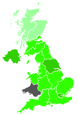 Click on a region for air pollution levels for 21/11/1991