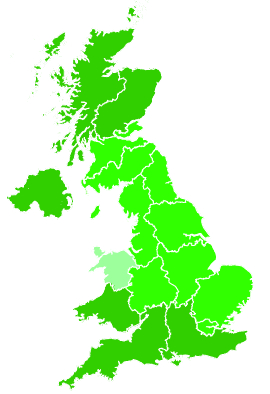 Click on a region for air pollution levels for 21/11/2022