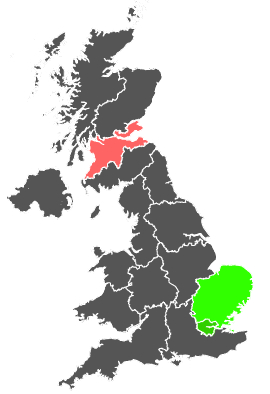 Click on a region for air pollution levels for 21/12/1977