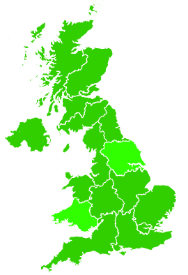 Click on a region for air pollution levels for 21/12/2009