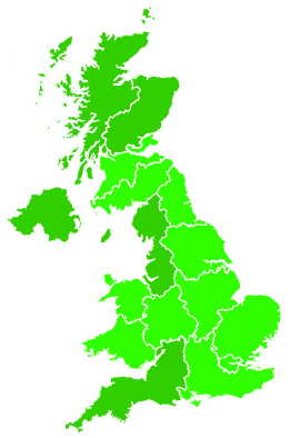 Click on a region for air pollution levels for 21/12/2011