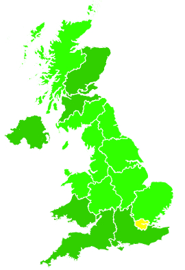Click on a region for air pollution levels for 21/12/2012