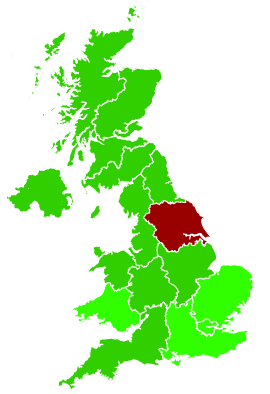 Click on a region for air pollution levels for 22/01/1994