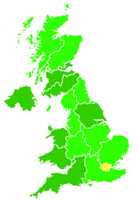Click on a region for air pollution levels for 22/01/2014