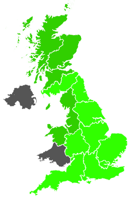 Click on a region for air pollution levels for 22/02/1988