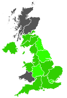Click on a region for air pollution levels for 22/02/1990