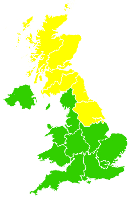 Click on a region for air pollution levels for 22/04/2014