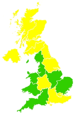 Click on a region for air pollution levels for 22/04/2023