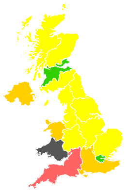 Click on a region for air pollution levels for 22/05/1989
