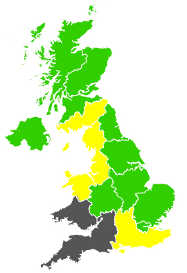 Click on a region for air pollution levels for 22/05/1990
