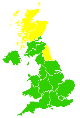 Click on a region for air pollution levels for 22/05/2011