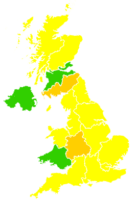 Click on a region for air pollution levels for 22/05/2012