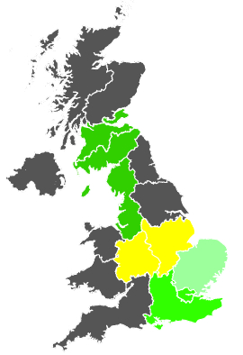 Click on a region for air pollution levels for 22/06/1986