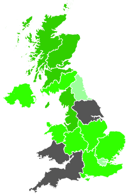 Click on a region for air pollution levels for 22/06/1987