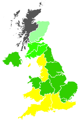 Click on a region for air pollution levels for 22/06/2001