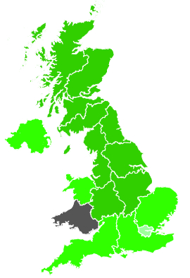 Click on a region for air pollution levels for 22/07/1988