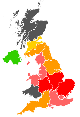 Click on a region for air pollution levels for 22/07/1989