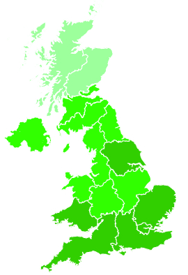 Click on a region for air pollution levels for 22/07/2001