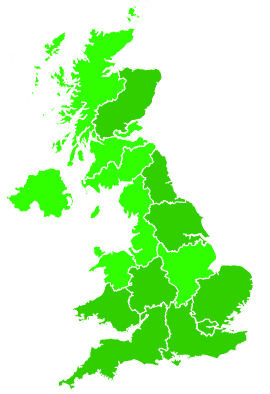 Click on a region for air pollution levels for 22/07/2015