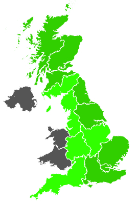 Click on a region for air pollution levels for 22/08/1987