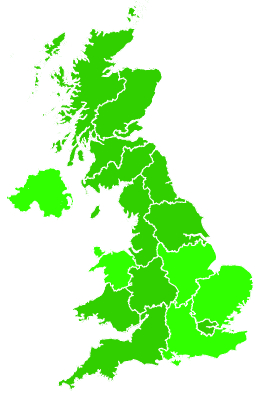 Click on a region for air pollution levels for 22/09/2018