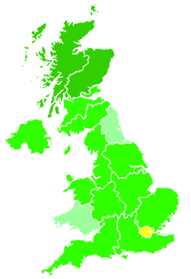 Click on a region for air pollution levels for 22/09/2026