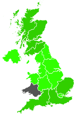 Click on a region for air pollution levels for 22/10/1988