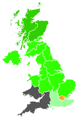 Click on a region for air pollution levels for 22/10/1990