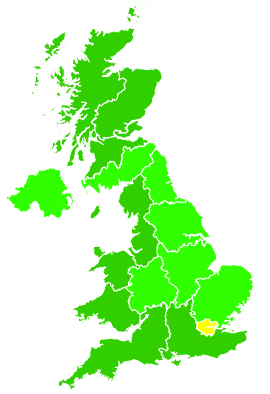 Click on a region for air pollution levels for 22/10/2008