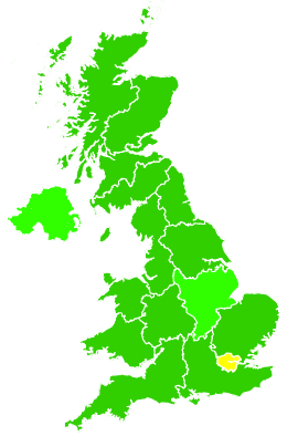Click on a region for air pollution levels for 22/11/2006