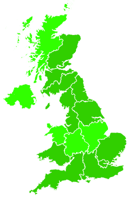 Click on a region for air pollution levels for 22/11/2016