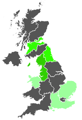 Click on a region for air pollution levels for 23/01/1987