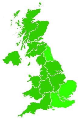 Click on a region for air pollution levels for 23/01/2022