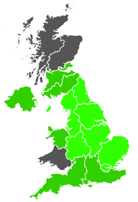 Click on a region for air pollution levels for 23/02/1990
