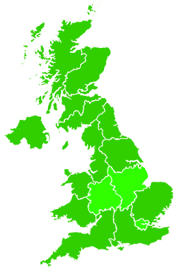 Click on a region for air pollution levels for 23/02/1995