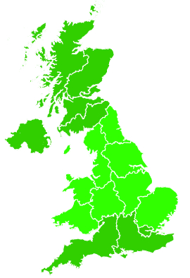 Click on a region for air pollution levels for 23/02/2012