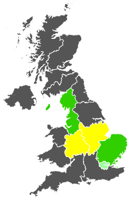 Click on a region for air pollution levels for 23/03/1986