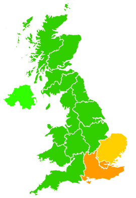Click on a region for air pollution levels for 23/03/2026