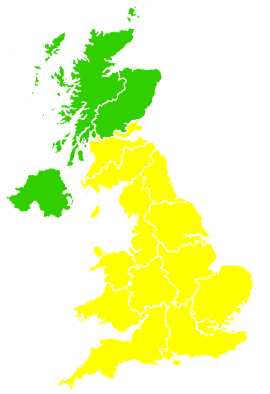 Click on a region for air pollution levels for 23/04/2009