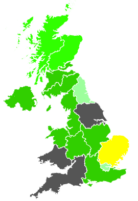 Click on a region for air pollution levels for 23/05/1987