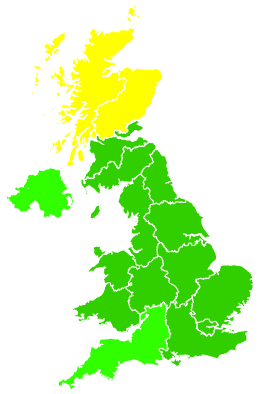 Click on a region for air pollution levels for 23/05/2017