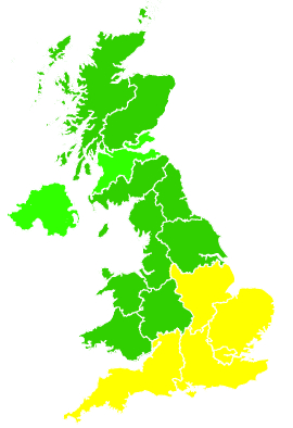 Click on a region for air pollution levels for 23/06/2020