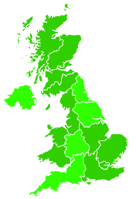 Click on a region for air pollution levels for 23/07/2009