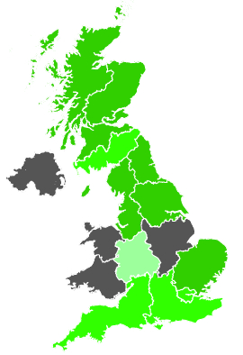 Click on a region for air pollution levels for 23/08/1987