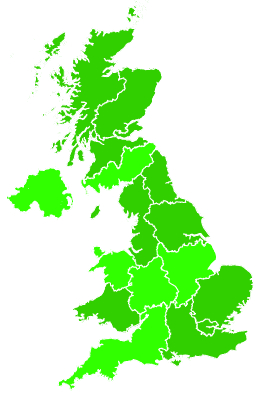 Click on a region for air pollution levels for 23/08/2003