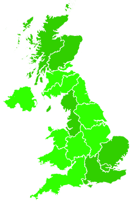 Click on a region for air pollution levels for 23/08/2006